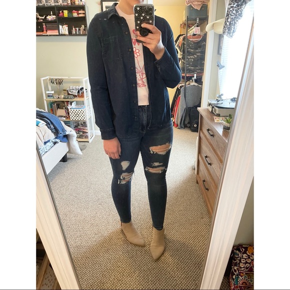 Old Navy Denim Button Up - Picture 3 of 5